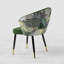 Chaises de salle à manger, chaises de salle à manger vertes, chaise de salle à manger moderne capitonnée en velours à oreilles-2086760651-2089035813