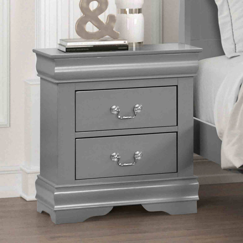 Table de chevet 1pc, Gris