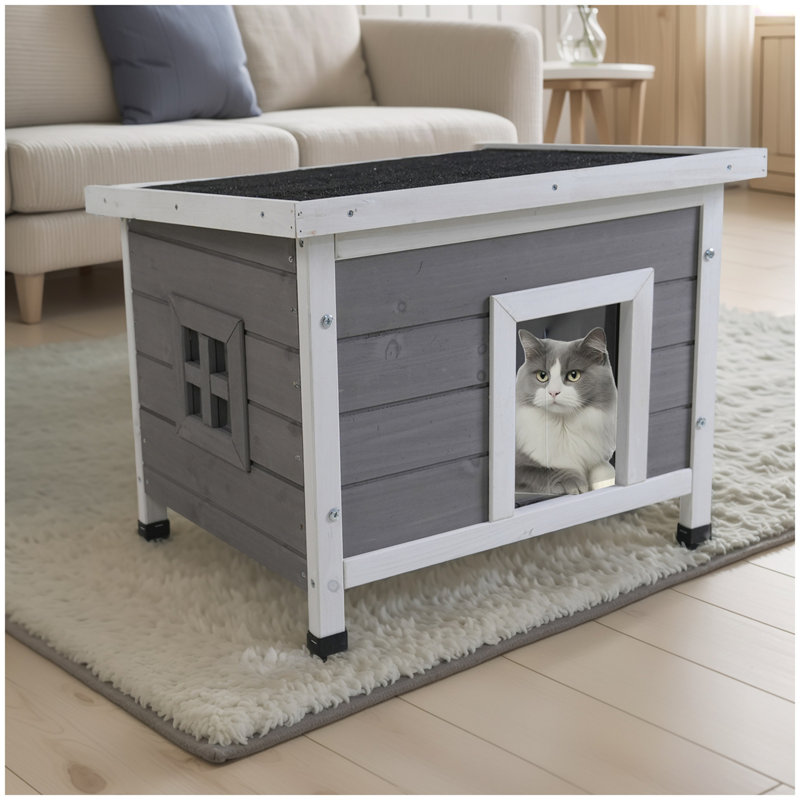 Cage à lapins pour l'extérieur pour chat, Gris