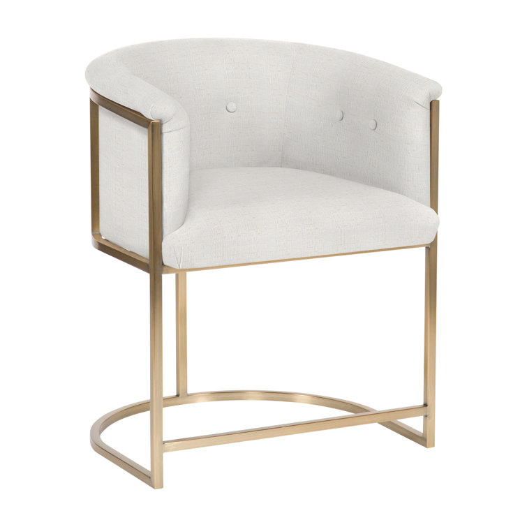 Skye Button Back Metal Frame Chair