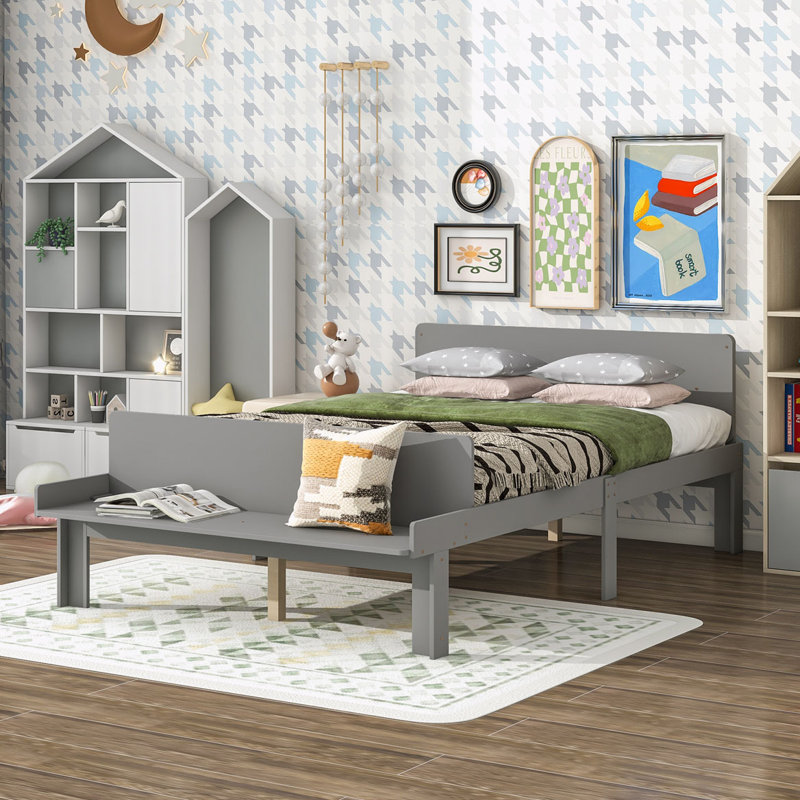 Dawuan Platform Storage Bed, Gray, Full / Double, No