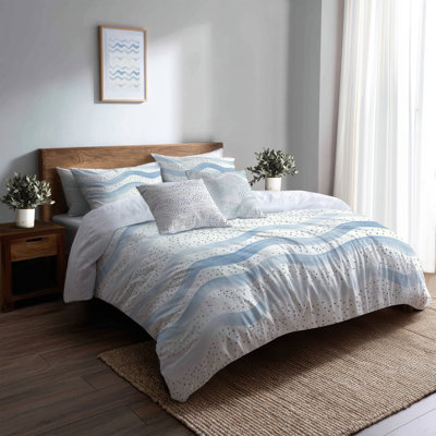 Ensemble de literie 5 pièces Dots - Ensemble de housse de couette et coussin décoratif