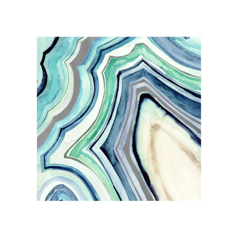 «Agate with Silver Accent» par Guseul Park - impression sur toile, Argent doré, H 54 po x l 54 po