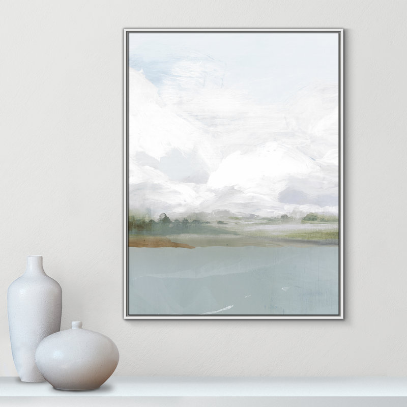 «All Shore - Floater Frame», reproduction d'art sur toile, H 41,5 po x l 31,5 po, Blanc