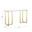 Bureau de travail en verre trempé avec cadre en acier Martha Stewart Eli-89798334