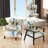 Teal and Gold Elegance - Velvet Upholstered Minimalist Arm Chair, Teal Accent Chair