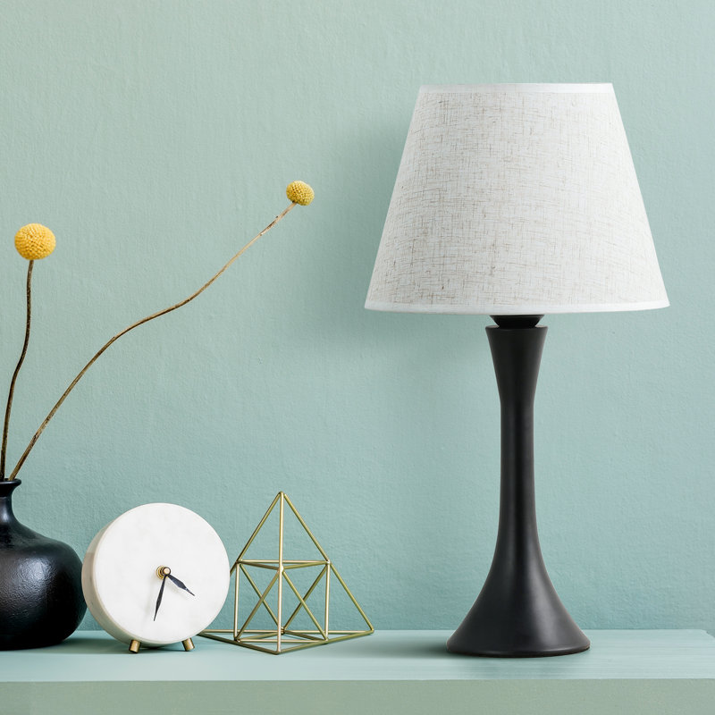 Lampes de chevet de 17 po de hauteur avec cadre en métal noir