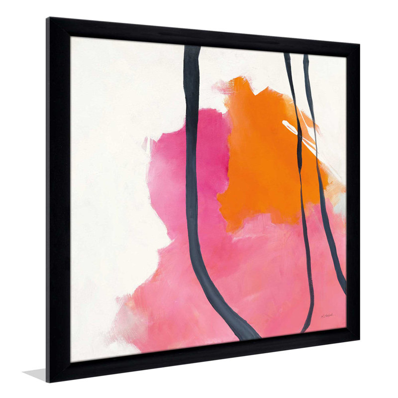 Somersault II - reproduction sur toile, H 21,5 po x l 21,5 po x P 0,75 po, Cadre noir