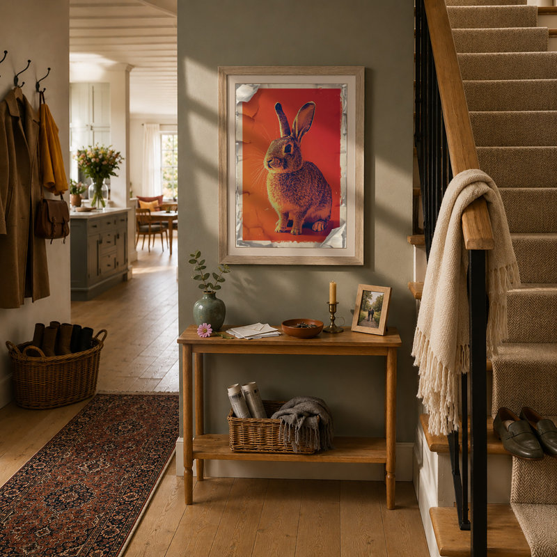 Bold Rabbit Modern - Framed Print, A3 - 42.0 x 29.7 cm, Oak