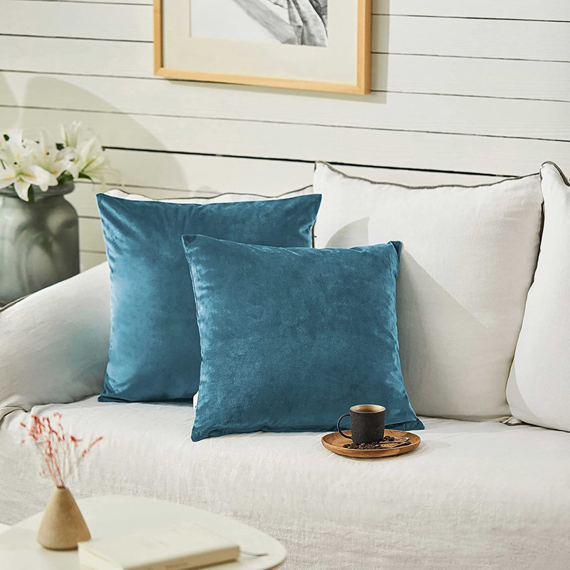 Square Pillow Cover, 16" x 16", Light Blue