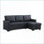 Canapé modulaire avec lit simple escamotable et amp; Chaise avec rangement | Similicuir gris anthracite-426581318