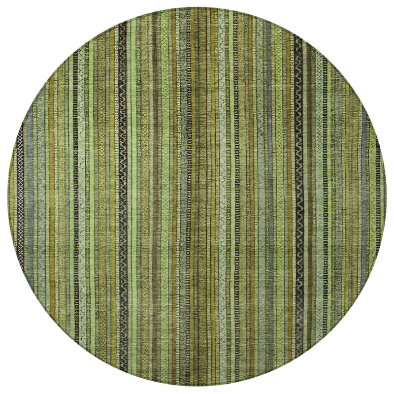 Tapis intérieur lavable rayé 8 pi