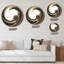 «Gold Glamour Circle 1 III», art abstrait rond en marbre sur métal-1226483188