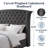 Button Tufted Wingback Velvet Upholstered Platform Bed with Storage Drawers, King, Black Velvet-11630332-11630335
