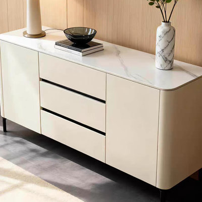 Luxury-Style Granite Panel Entryway Vanity Cabinet
