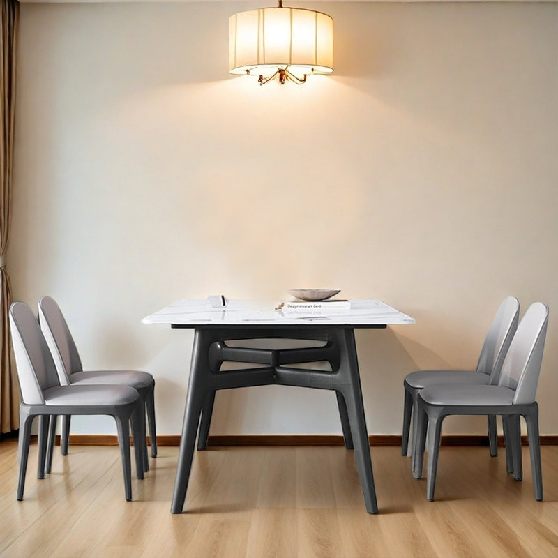 Ensemble de chaises de table Modern White, H 29,52 po x L 55,11 po x l 31,49 po
