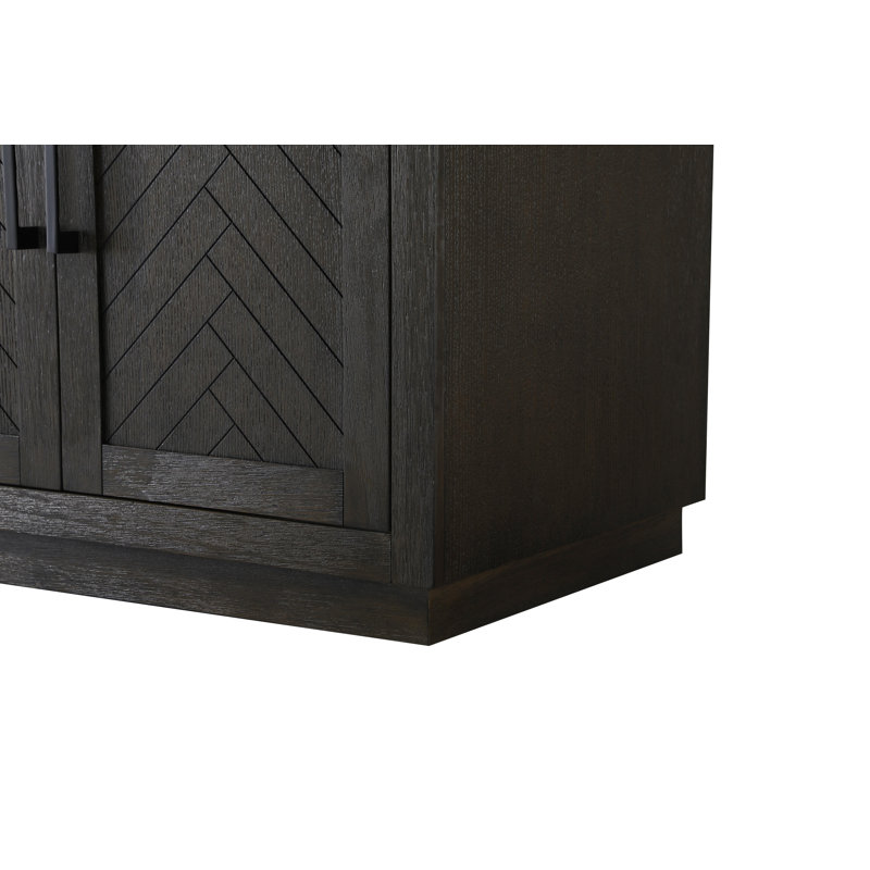 84 inch Double Bathroom Vanity, Chocolate Oak