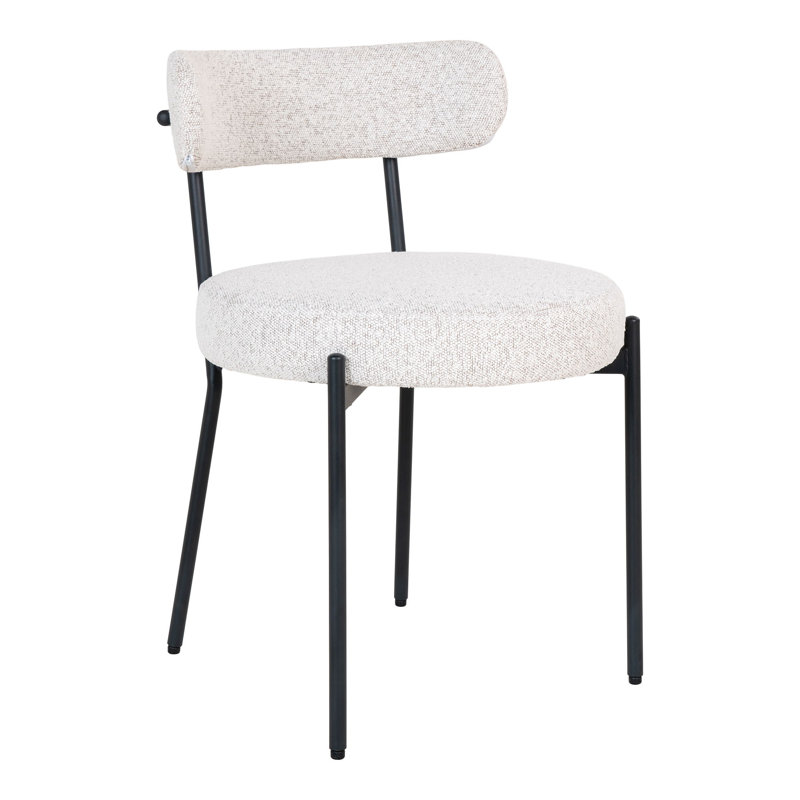 McAlmont 50cm H Polyester Upholstered Parsons Chair in White