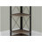Fexy 59 Inch Corner Etagere Bookcase, 4 Tier Display Shelves, Black Metal, Taupe Brown-469439731