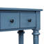 Console bleu marine avec 4 tiroirs et tablette ouverte By. Pin rétro de style rétro. Le plateau de table robuste peut supporter 220 lb, le tiroir 15 inférieur et 33 lb. Table fonctionnelle fonctionnelle. Instructions d'assemblage-1800530415