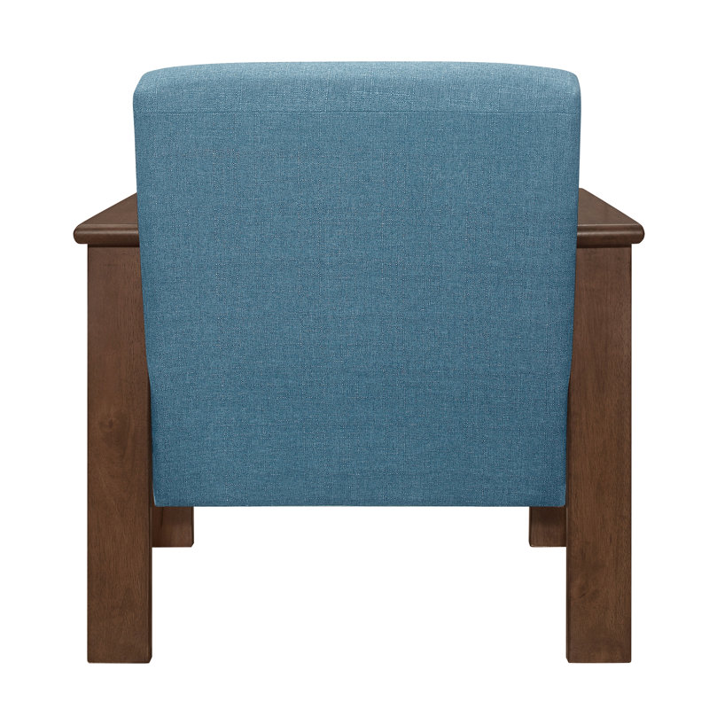 Bertolt 29.5'' W Upholstered Chair Accent Chair Modern Arm Chair Reading Chair Living Room Chair, Blue Fabric