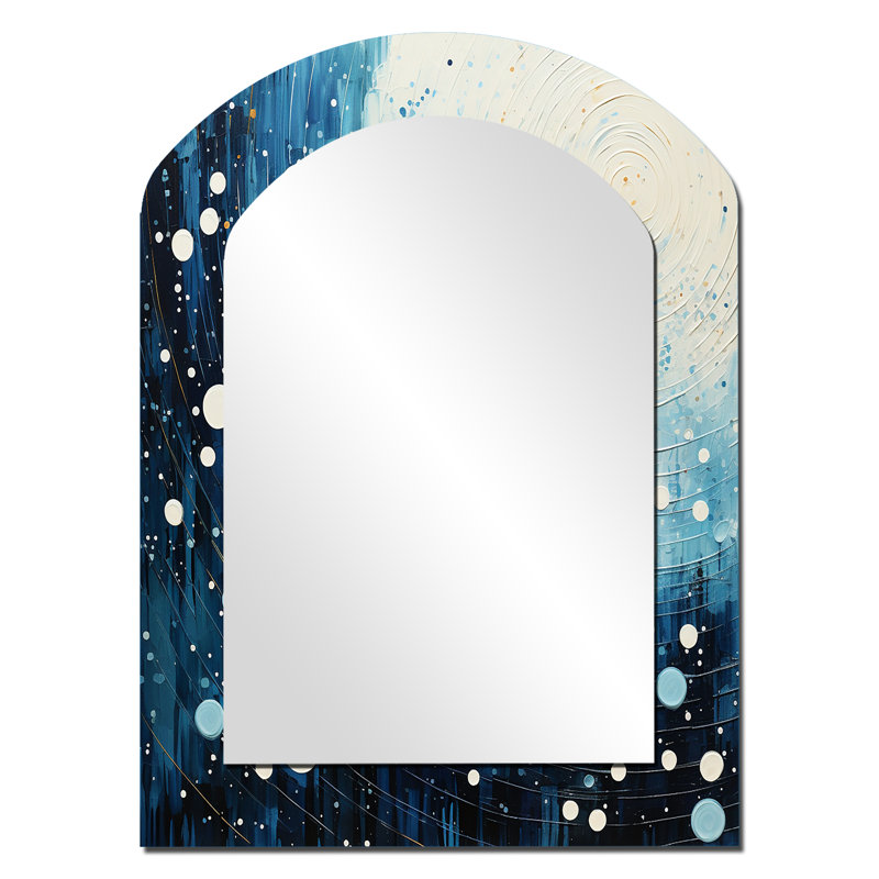 Miroir asymétrique minimaliste, sarcelle, sarcelle, 34 po x 25 po