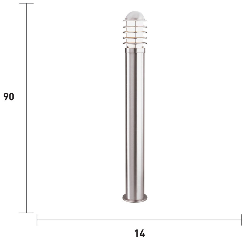 Humphreys Stainless Steel Metal Pathway Light, 90cm