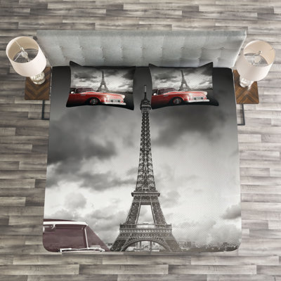 Grey Microfibre Bedspread Set