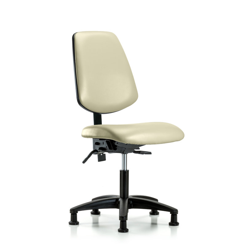 Evelin Vinyl Task Chair, Adobe, Glides, Included