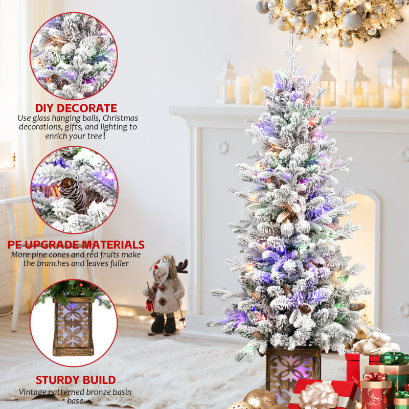 Arbre de Noël - Assemblage facile des Fêtes, Blanc/vert