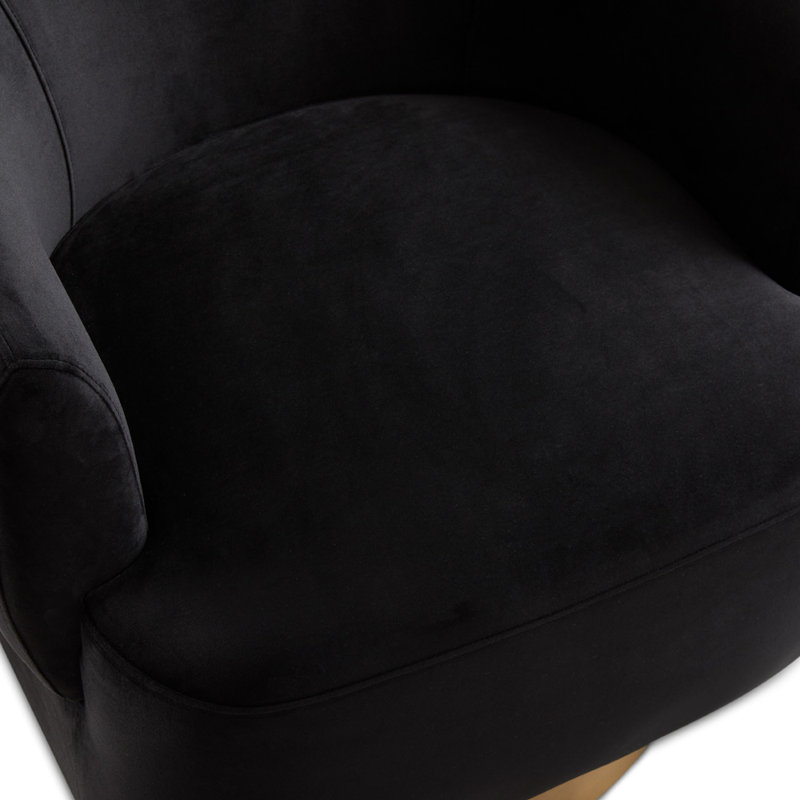 29 po de largeur Caspar, Velours noir en polyester