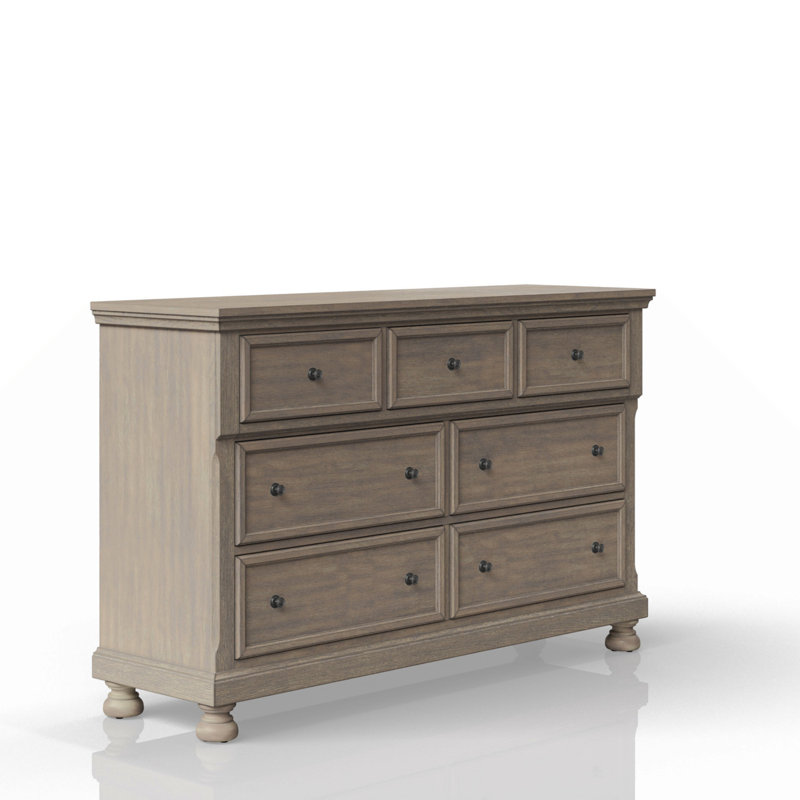 Commode 7 tiroirs pour chambre double 7 tiroirs, Grey