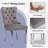 Velvet Dining Chairs Set Of 6, Upholstered High-End Tufted Dining Room Chair With Nailhead Back Ring Pull Trim Metal Legs, Contemporary Nikki Collection Modern Style For Kitchen-1060540950-1051940481