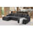 Double-Chaise Corduroy U-Shaped Sectional Sofa-1994672921