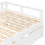 Lit de jour en bois extensible peu encombrant, design blanc moderne pour les chambres d'amis