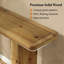Table de bout en bois massif rustique de 63 pouces