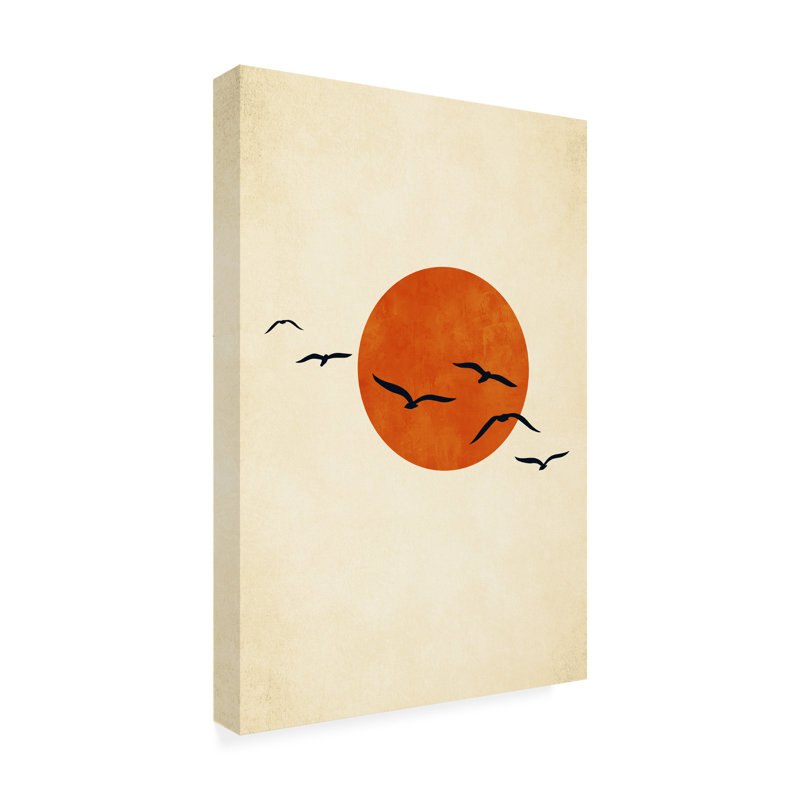 «Dancing with the Sun» par Kubistika - reproduction d'art sur toile tendue, H 47 po x l 30 po x P 2 po