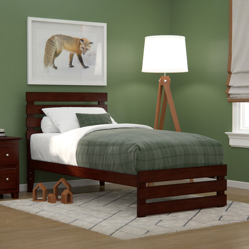 Jaqson Slat Bed, Walnut, Twin