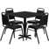 36'' Square Laminate Table Set with X-Base and 4 Trapezoidal Back Banquet Chairs