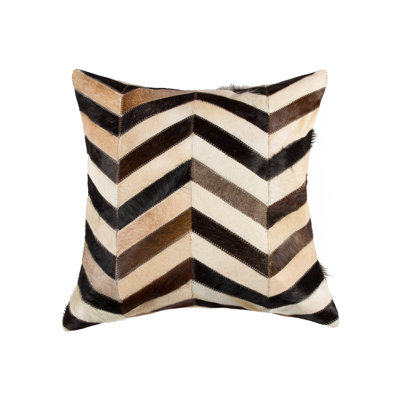Torino Leather/Suede Throw Square Pillow Cover & Insert
