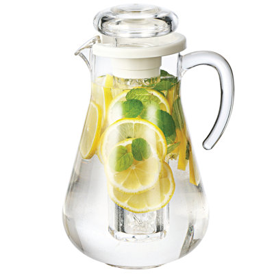Clear Plastic Pitcher with Ice Tube