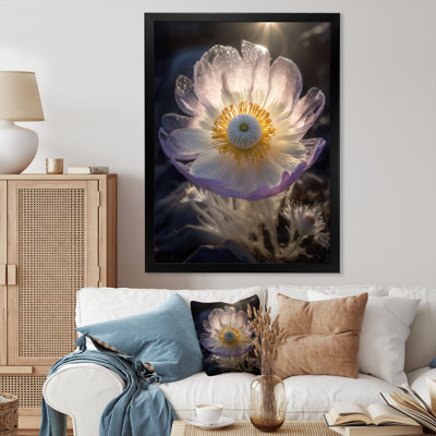 «Delicate Blooming Anemone In Morning Sunshine», reproduction sur toile
