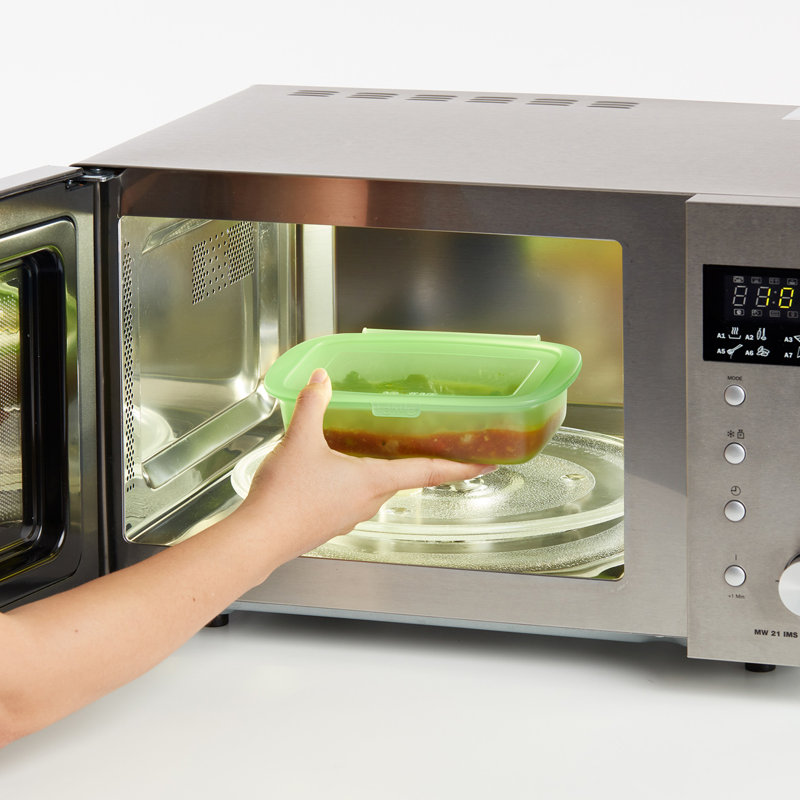 Ensemble de 3 boîtes en silicone réutilisables Lékué, 0,2 pte (0,2 L), 1,0 pte (1 L) et 1,6 pte (1,5 L)