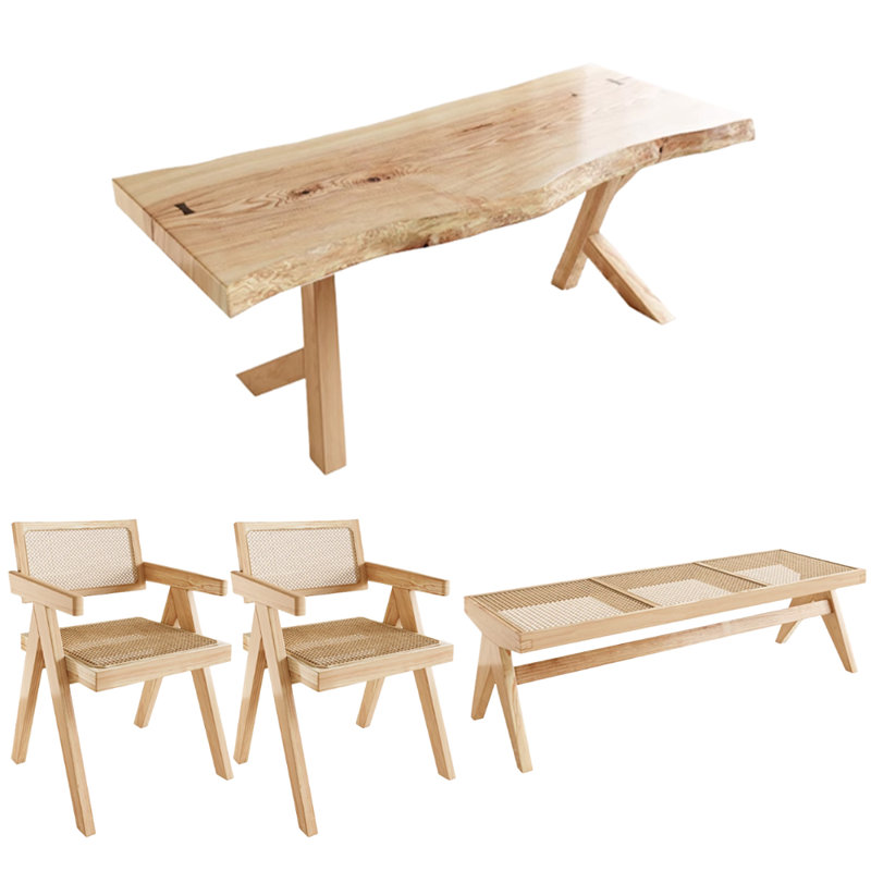 Table de salle à manger Natural Creative, H 29,52 po x L 62,99 po x l 25,59 po