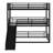 Metal Triple Bunk Bed With Safety Guardrails,Slide And Noise-Reduced Design-445173100