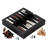 Black Black 5 in 1 - Chess, Checkers, Backgammon Table, Chinese Checkers and Dice Games