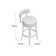 Kaelia Swivel Upholstered Counter Stool with Solid Wood Frame
