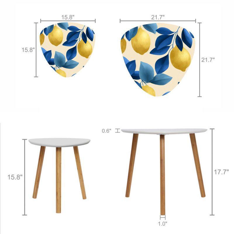 Ensemble de 2 tables basses gigognes Triangle