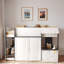 Lit mezzanine moderne avec maisonnette et rangement-586921914