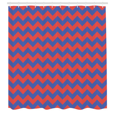 Chevron / Zig Zag Shower Curtain with Hooks Included -  Ambesonne, sc_234620